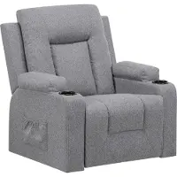 COMHOMA Fauteuil de relaxation Fauteuil TV en tissu avec fonction chaise longue Fauteuil TV réglable, Recliner Chair, gris foncé-tissu