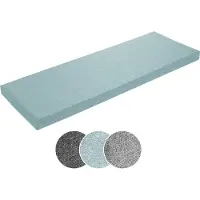 Sleepling Coussin de banc 140 x 50 cm, turquoise, dessous antidérapant, coussin de banc, coussin pour rebord de fenêtre, housse lavable,
