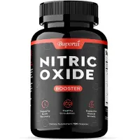 Buporai Booster d'oxyde nitrique - L-Arginine, L-Citrulline (120 capsules) Complément alimentaire, Énergie, Cœur, Circulation, Tension artérielle, Muscles