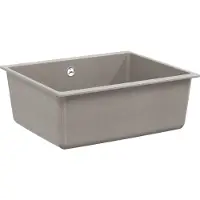 vidaXL Lavabo Gris 530 x 460 mm 80% quartz et 20% résine