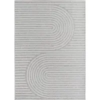 Morhane Desert Dek tapis d'extérieur tissage plat rectangle 160x230cm gris