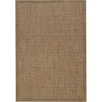 Morhane Giza tapis d'extérieur rond Ø 160cm brun