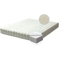 Letti Matelas en latex Lux 160x200 - hauteur 20 cm - degré de fermeté H2 moyen RG 65 (jusqu'à 95kg) - housse & noyau en latex 3 couches -