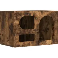 vidaXL Armoire TV Chêne fumé 60 x 35 x 40 cm Bois composite