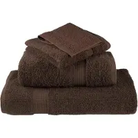 vidaXL Essuie-mains de qualité supérieure SOLUND 2 pcs marron 600 g/m²