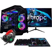 Nitropc PC de bureau gaming Pack Avancé - Intel Core i5-14400F, NVIDIA GeForce RTX 3050 8 GB, 16 GB RAM, 1 TB SSD, Windows 11 Pro