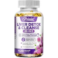Pslalae Liver Detox & Cleanse (120 capsules) Complément alimentaire, soutien immunitaire, santé du foie, nettoyage, désintoxication