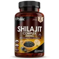 Pslalae Shilajit Complex 2000mg (120 gélules) Complément alimentaire, énergie, endurance, cerveau, mémoire, humeur, système immunitaire