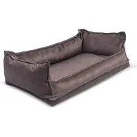 Letti Lit orthopédique pour animaux domestiques Soffy Nest 70x90, brun 100 % latex, avec rebord, imperméable, respirant et écologique