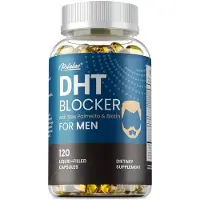 Pslalae Bloqueur de DHT pour hommes - Saw Palmetto, biotine (120 gélules) Compléments alimentaires, hommes, cheveux, croissance, force, cuir chevelu, santé masculine