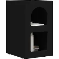 vidaXL Table de chevet Noir 29,5 x 35 x 50 cm Bois d'ingénierie