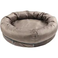 Letti Lit pour animaux domestiques Soffy Ring 70x6 cm brun - Lit confort premium pour chiens & chats, 100 % latex, rond, hydrofuge, respirant