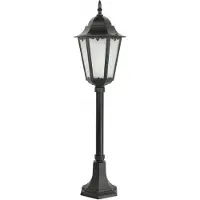 SU-MA Lampe sur pied de jardin 85x23 cm 1xE27 noir IP43 Retro K 5002/3/H