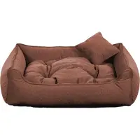 Palkar COMFY lit rectangulaire pour chien, brun cannelle - 80 cm x 65 cm