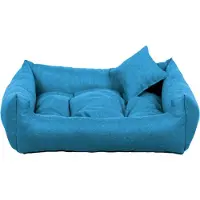 Palkar Lit rectangulaire pour chien SAWANA, bleu - 80 cm x 65 cm