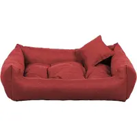 Palkar Lit rectangulaire pour chien SAWANA, rouge - 55 cm x 45 cm