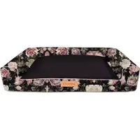 Dogeste Lit pour chien 82x50 cm taille L – avec motif roses
