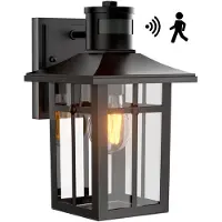 S'AFIELINA lampe d'extérieur avec détecteur de mouvement, IP44, lampe murale E27 pour terrasse, mur de maison, 3 pièces