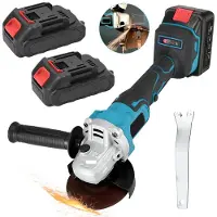 HDeye meuleuse d'angle 18V 125MM 860W sans balais - Sans fil, puissante avec 2 batteries & accessoires