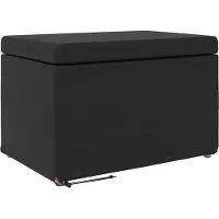 vidaXL Tabouret noir 61 x 41 x 40 cm en similicuir et bois d'ingénierie