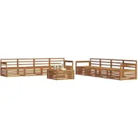 vidaXL Ensemble de canapés d'extérieur 9 pièces en bois massif d'acacia naturel