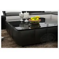 Xl Moebel Gmbh Table en verre design cuir table basse tables verre canapé table de salon NEUF