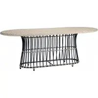 Xl Moebel Gmbh Table à manger de luxe moderne blanc crème Table basse design en rotin de haute qualité