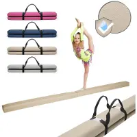 MAMOI Barre de gymnastique pliante en 200 cm, Barre d'entraînement antidérapante pour enfants et adultes, Surface douce, Utilisation à domicile