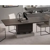 Xl Moebel Gmbh Élégante table à manger en bois brun au design moderne