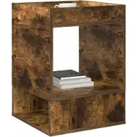vidaXL Table d'appoint Chêne fumé 40 x 40 x 56 cm Bois d'ingénierie