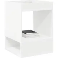 vidaXL Table d'appoint Blanc 40 x 40 x 56 cm Bois d'ingénierie