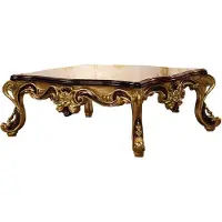 Xl Moebel Gmbh Table basse en bois Table de salon Design classique Luxe Table en bois 119x91cm