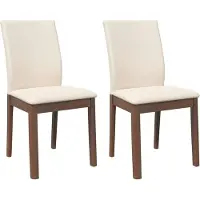 vidaXL Chaises de salle à manger avec coussins 2 pcs. Marron Bois massif Hévéa