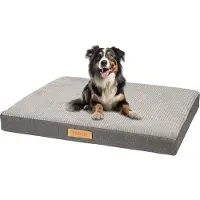 Dogeste Matelas orthopédique pour chien 100x90 cm taille XXL – gris