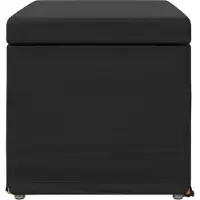 vidaXL Tabouret noir 61 x 41 x 40 cm en similicuir et bois d'ingénierie