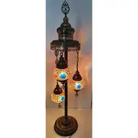 Halay Oosterse Glans - Lampe mosaïque faite main - Lampadaire 102 cm - Coloré, E14 LED, économe en énergie