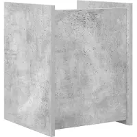 vidaXL Étagère à magazines avec étagère Béton Gris 35 x 35 x 45 cm Bois composite