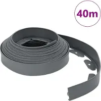 vidaXL Bordures de pelouse grises 4000 x 4 x 5 cm en plastique