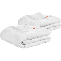 Sleepling Couette 155 x 220 cm, set de 2, couette 4 saisons, 100% microfibres, convient aux personnes allergiques, Basic 100
