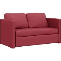 vidaXL Canapé de sol avec fonction sommeil vin rouge 112x174x55 cm similicuir