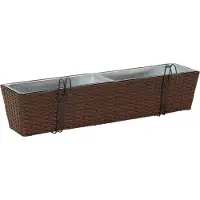vidaXL Balcon, lot de 2, 80 x 17 x 17 cm, métal