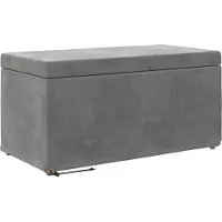 vidaXL Tabouret gris foncé 81 x 41 x 40 cm Velours et bois d'ingénierie