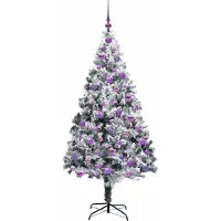 vidaXL Sapin de Noël artificiel Vert 180 cm PVC, Acier et Plastique