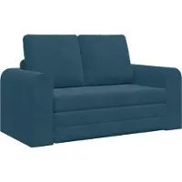vidaXL Canapé-Lit Bleu 148 x 71 x 83 cm Velours