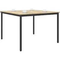 vidaXL Table de salle à manger, 110 x 110 x 75 cm, panneaux de particules, imitation chêne Sonoma