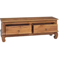 vidaXL Meuble TV Naturel 110 x 35 x 40 cm en bois massif de teck
