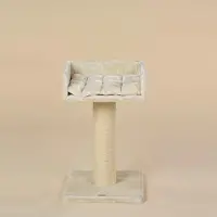 RHR Quality Arbre à chat - Ragdoll Lounge – 80 cm de haut – Avec poteaux en sisal extra épais de 15 cm – Crème