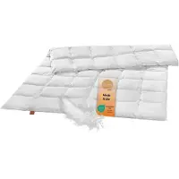 Sleepling Couette matelassée 135 x 200 cm, garnissage 100% duvet, enveloppe 100% coton, lavable,