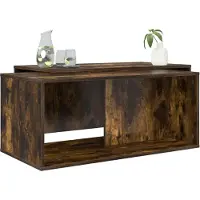 vidaXL : Ensemble de deux tables basses, bois fumé, 90 x 48 x 40 cm