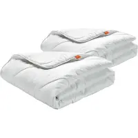Sleepling Couette 155 x 220 cm, set de 2, couette d'hiver, 100% microfibres, convient aux personnes allergiques, Basic 100